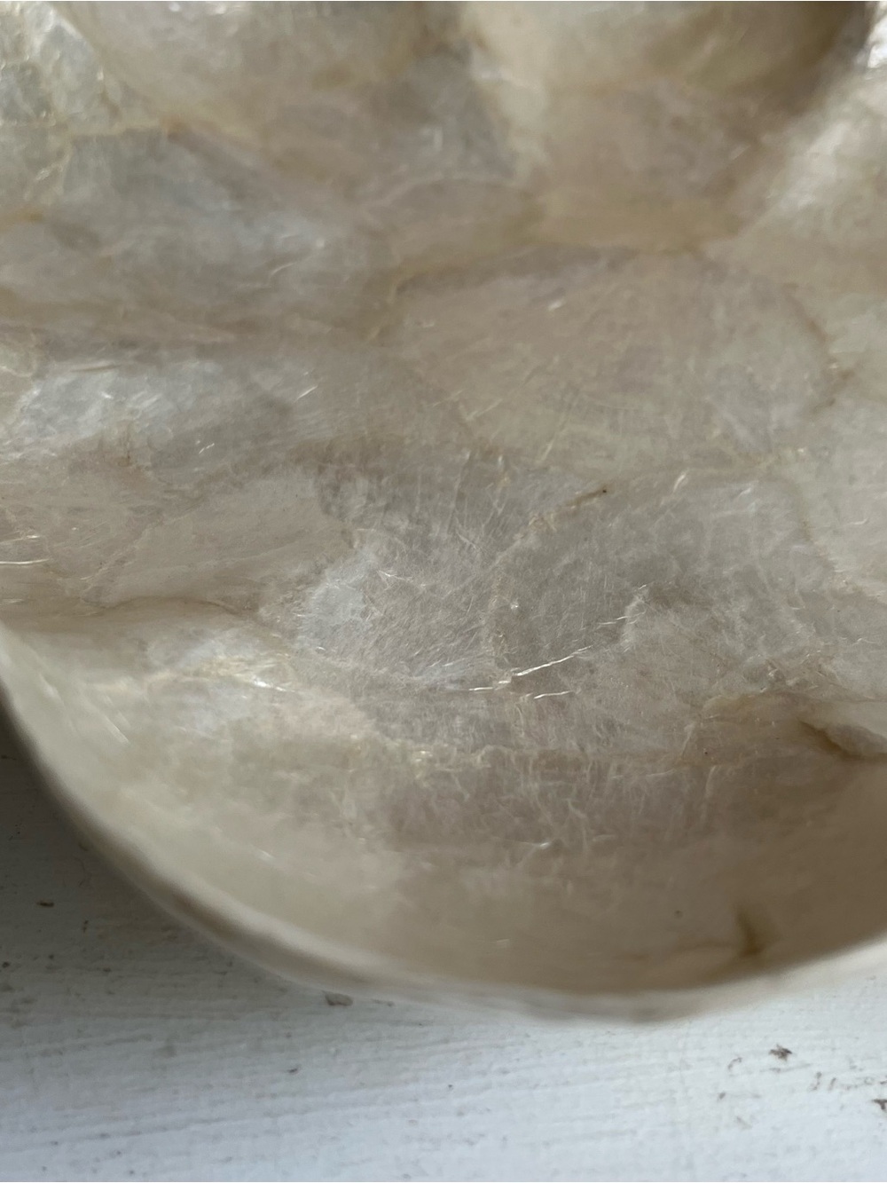 Retro boho Capiz shell style scalloped dish - Picture 7 of 7